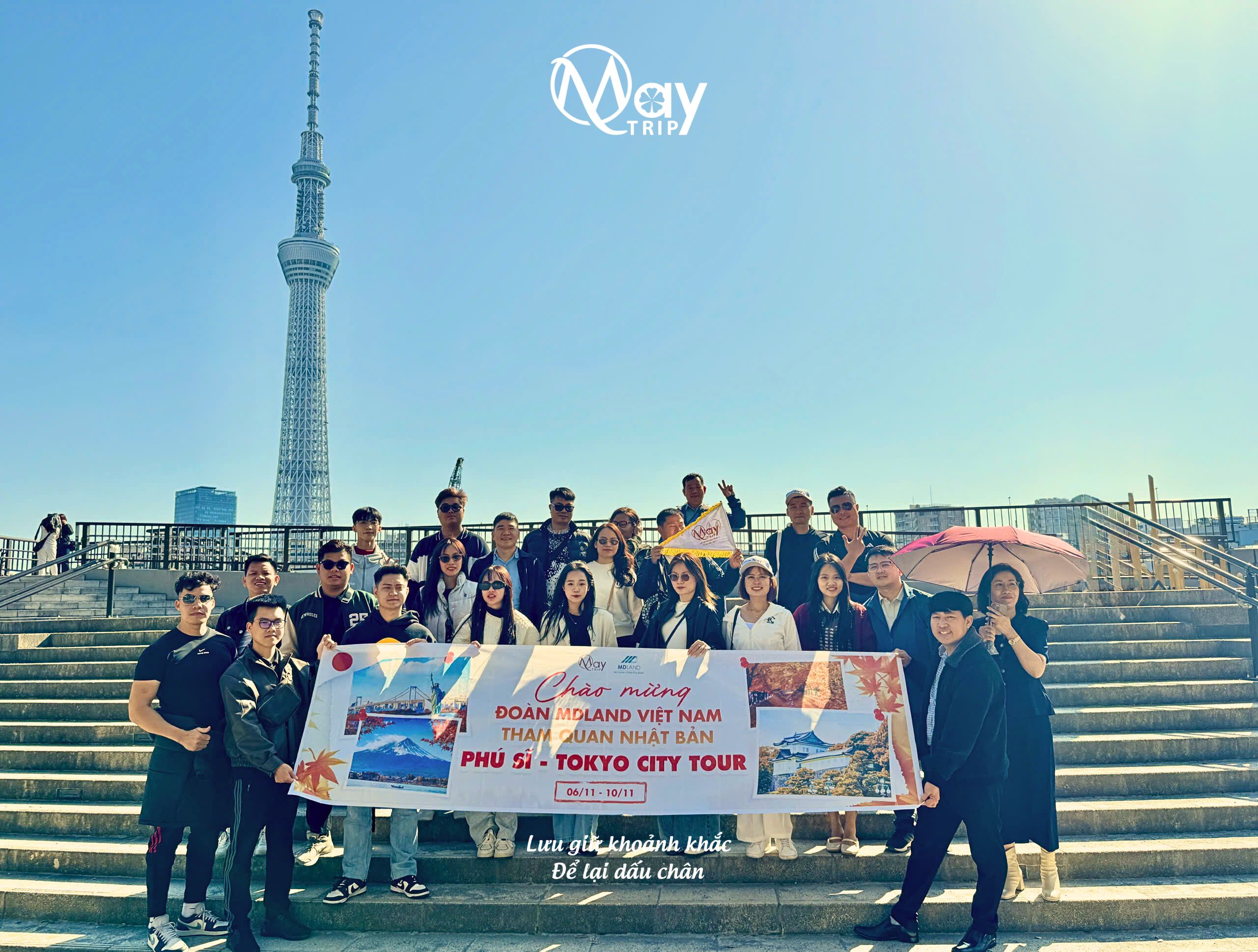 Đoàn Incentive tour Nhật Bản trong hành trình Phú Sĩ – Tokyo mùa thu, ghi lại khoảnh khắc gắn kết và trải nghiệm đáng nhớ. 