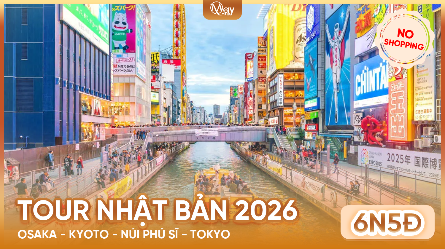 Tour Nhật Bản Hè: Osaka – Kyoto – Núi Phú Sĩ – Tokyo